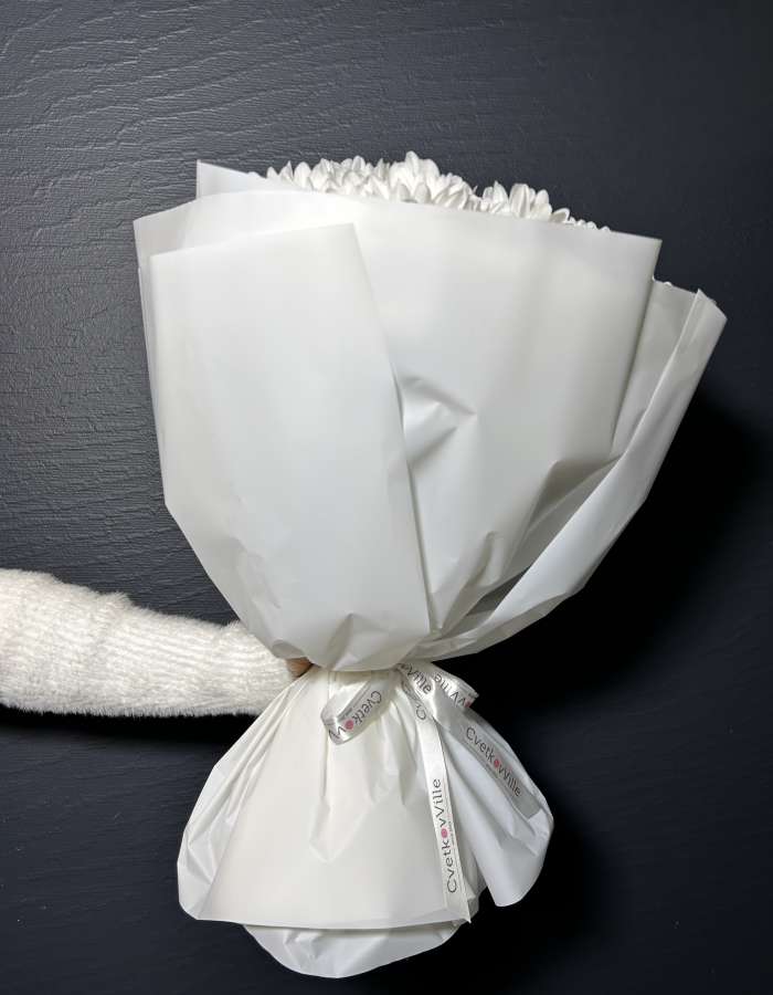 Букет из белых хризантем сорта Чик(Chic) "Ромашковое поле"