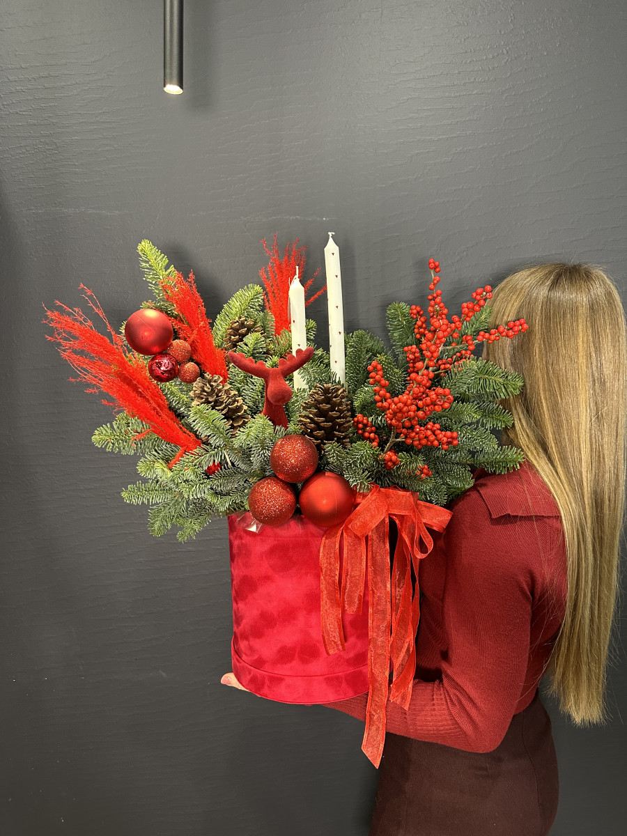 Ящик с нобилисом и свечами "Вечер у камина"