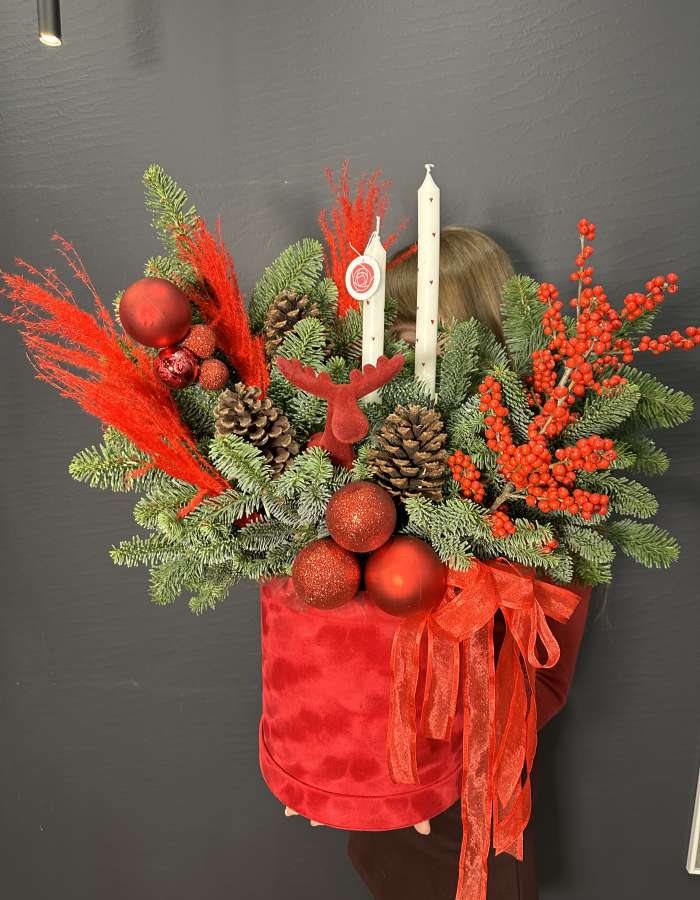 Ящик с нобилисом и свечами "Вечер у камина"