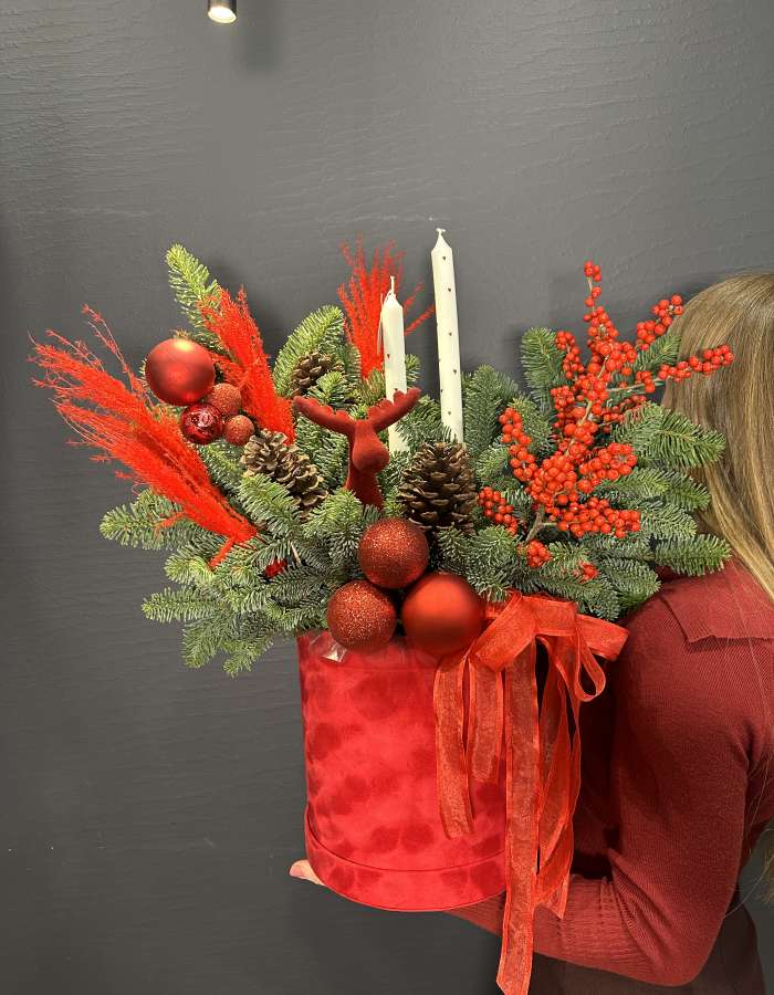 Ящик с нобилисом и свечами "Вечер у камина"