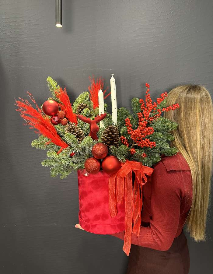 Ящик с нобилисом и свечами "Вечер у камина"