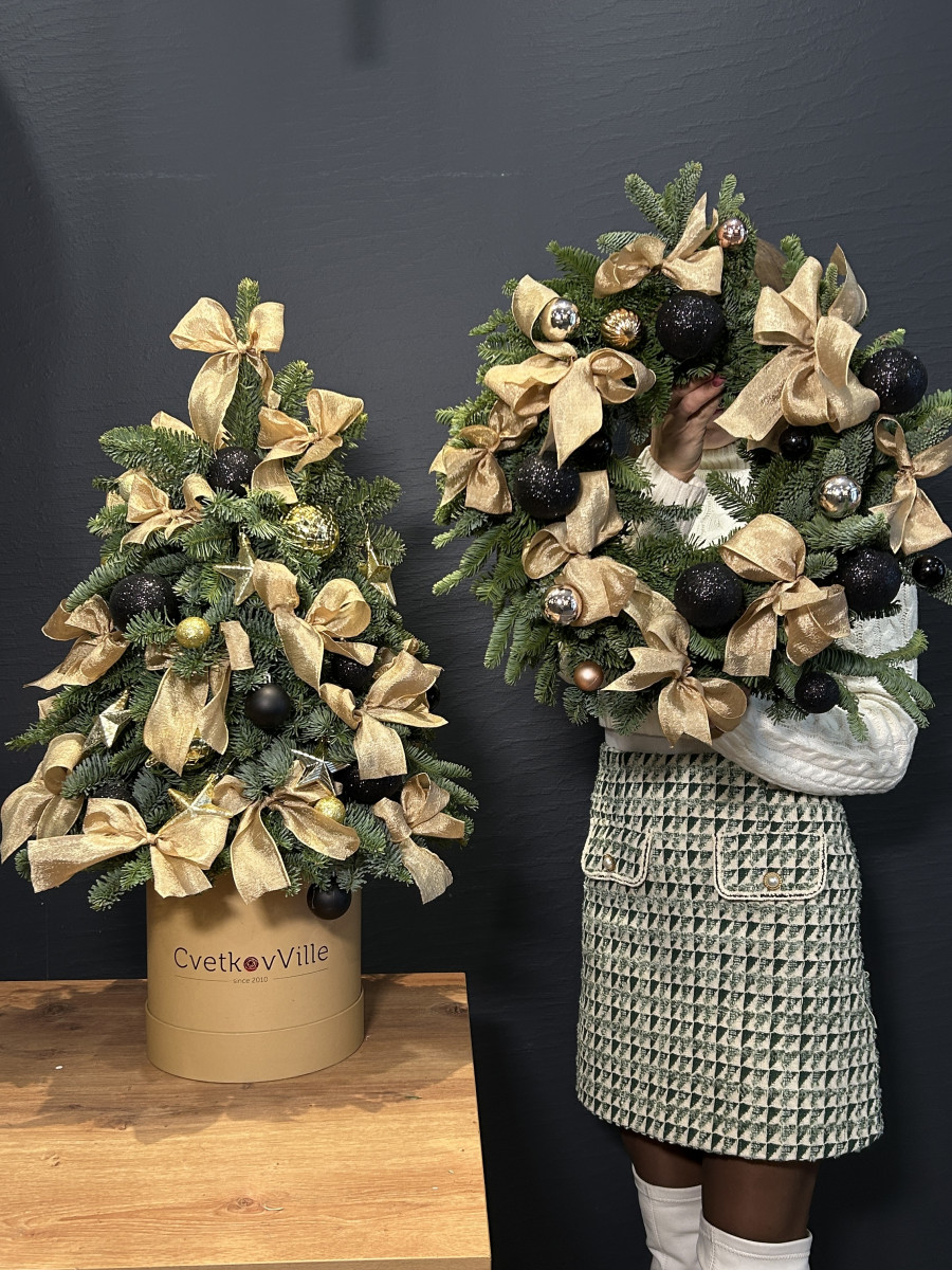 Комбо - Елка + Венок "Стильный Новый Год"