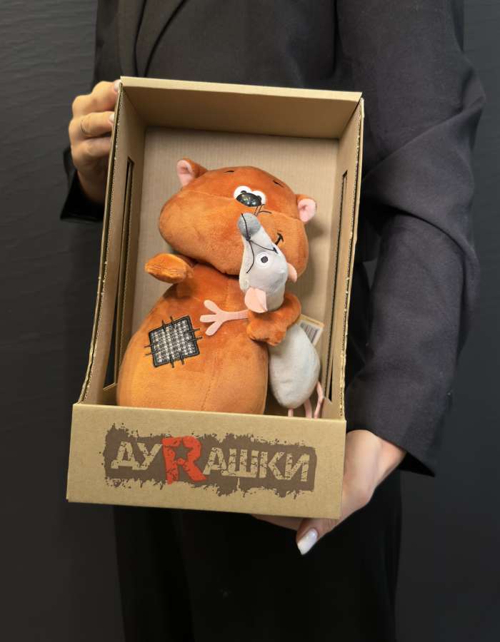 Мягкая Игрушка ДуRашки, Котэ и Мышка, 25 см, в Коробке