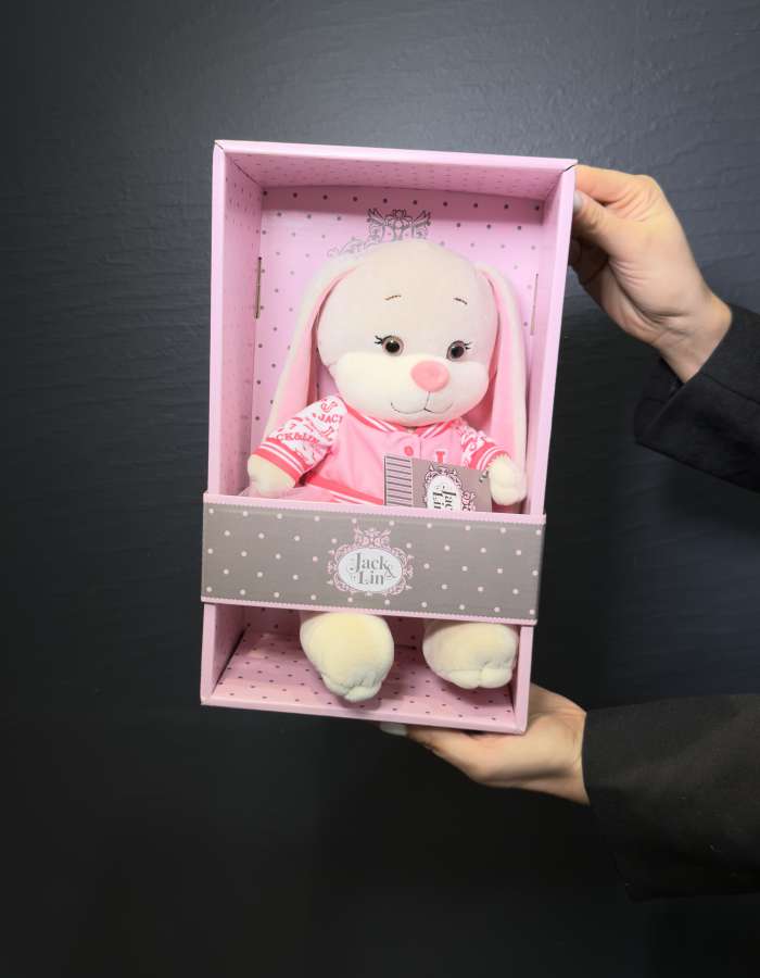 Мягкая Игрушка Jack&Lin, Зайка Лин В Розовом Бомбере С Юбочкой, 20 см, В Коробке