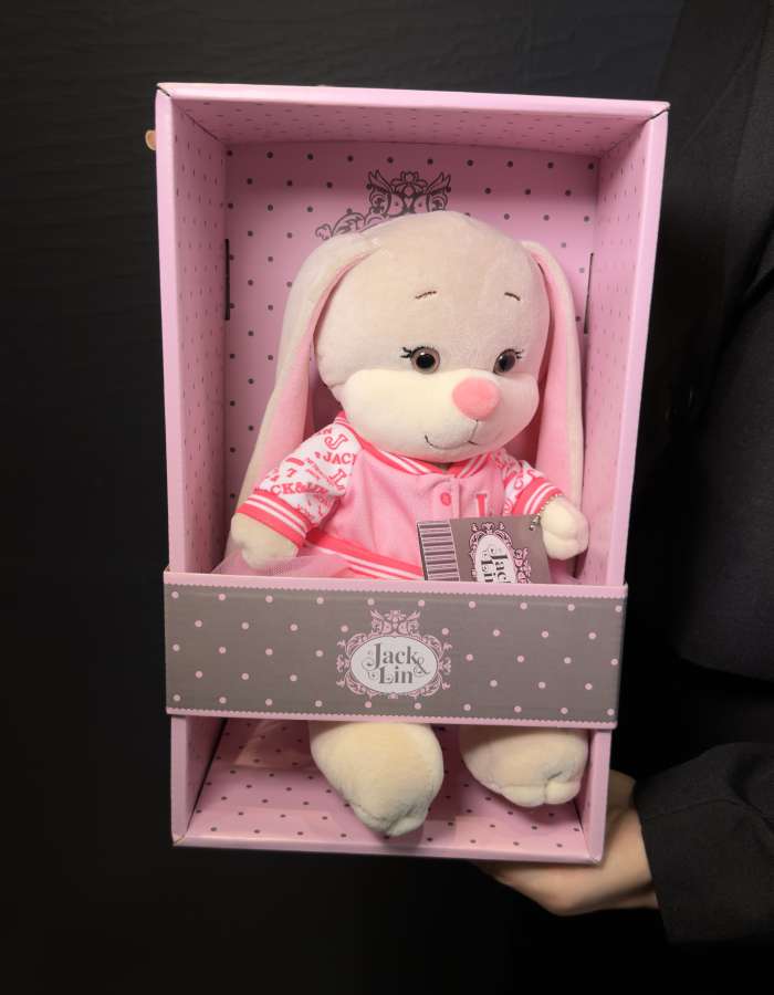 Мягкая Игрушка Jack&Lin, Зайка Лин В Розовом Бомбере С Юбочкой, 20 см, В Коробке