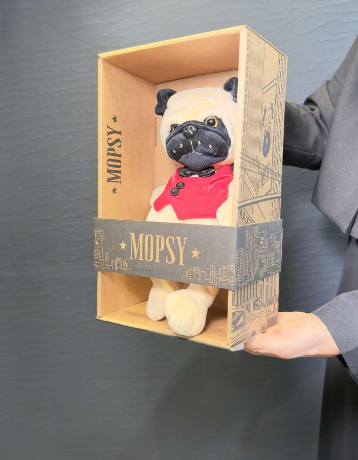 Мягкая Игрушка Mopsy, Мопс Мопси в Жилетке с Бабочкой, 20 см, в Коробке