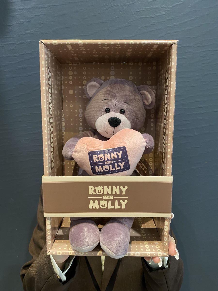 Мягкая Игрушка Ronny&Molly, Мишка Ронни с Сердечком, 21 см, в Коробке
