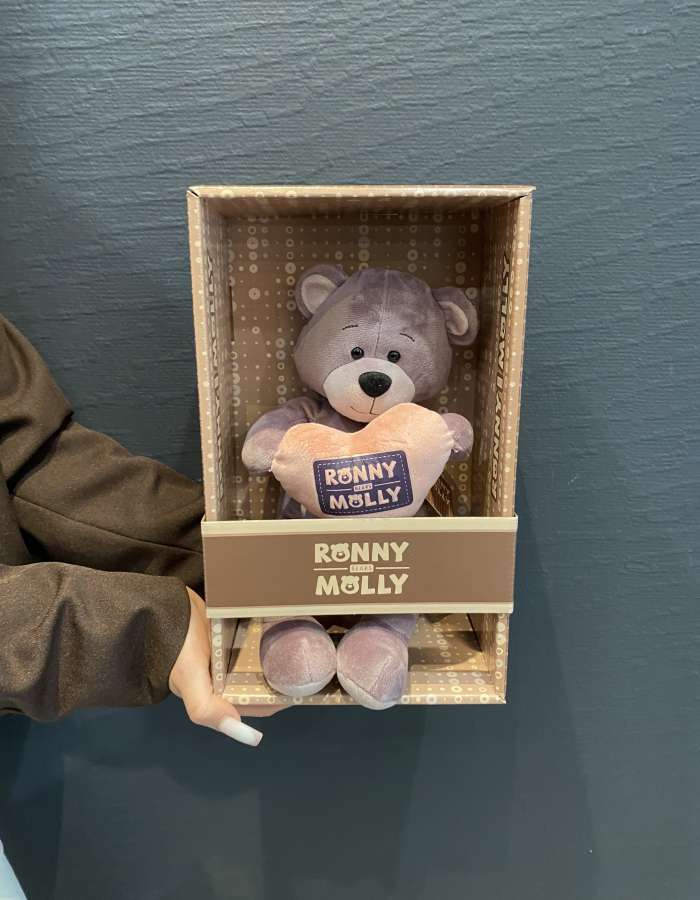 Мягкая Игрушка Ronny&Molly, Мишка Ронни с Сердечком, 21 см, в Коробке
