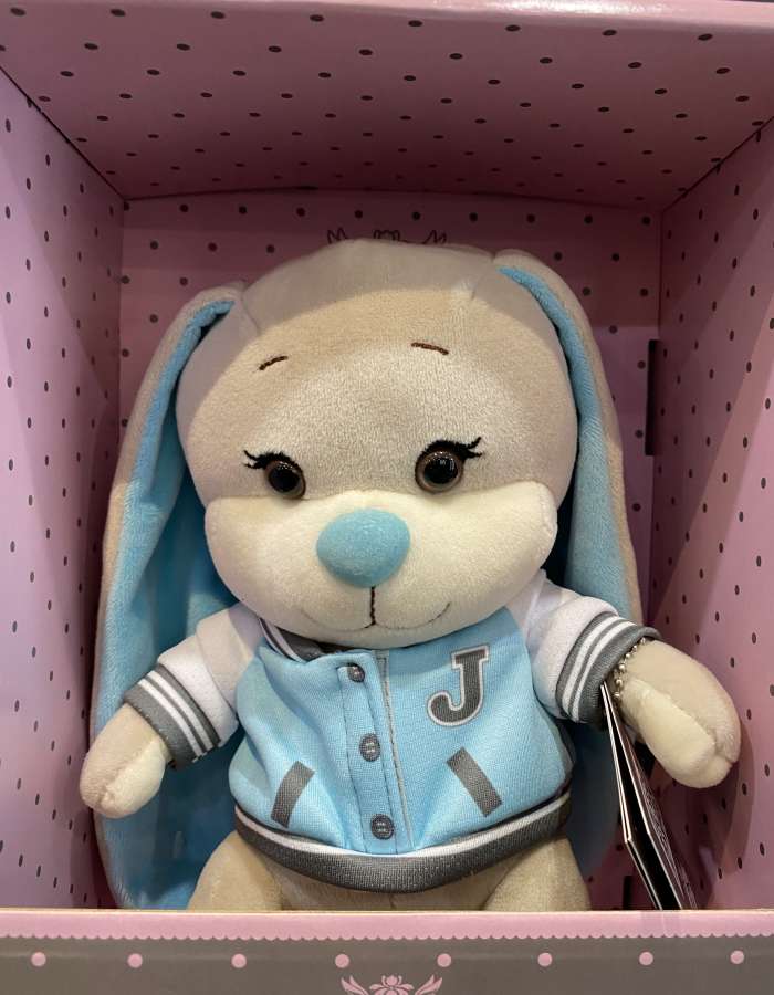 Мягкая Игрушка Jack&Lin, Зайчик Жак В Голубом Бомбере, 20 см, В Коробке