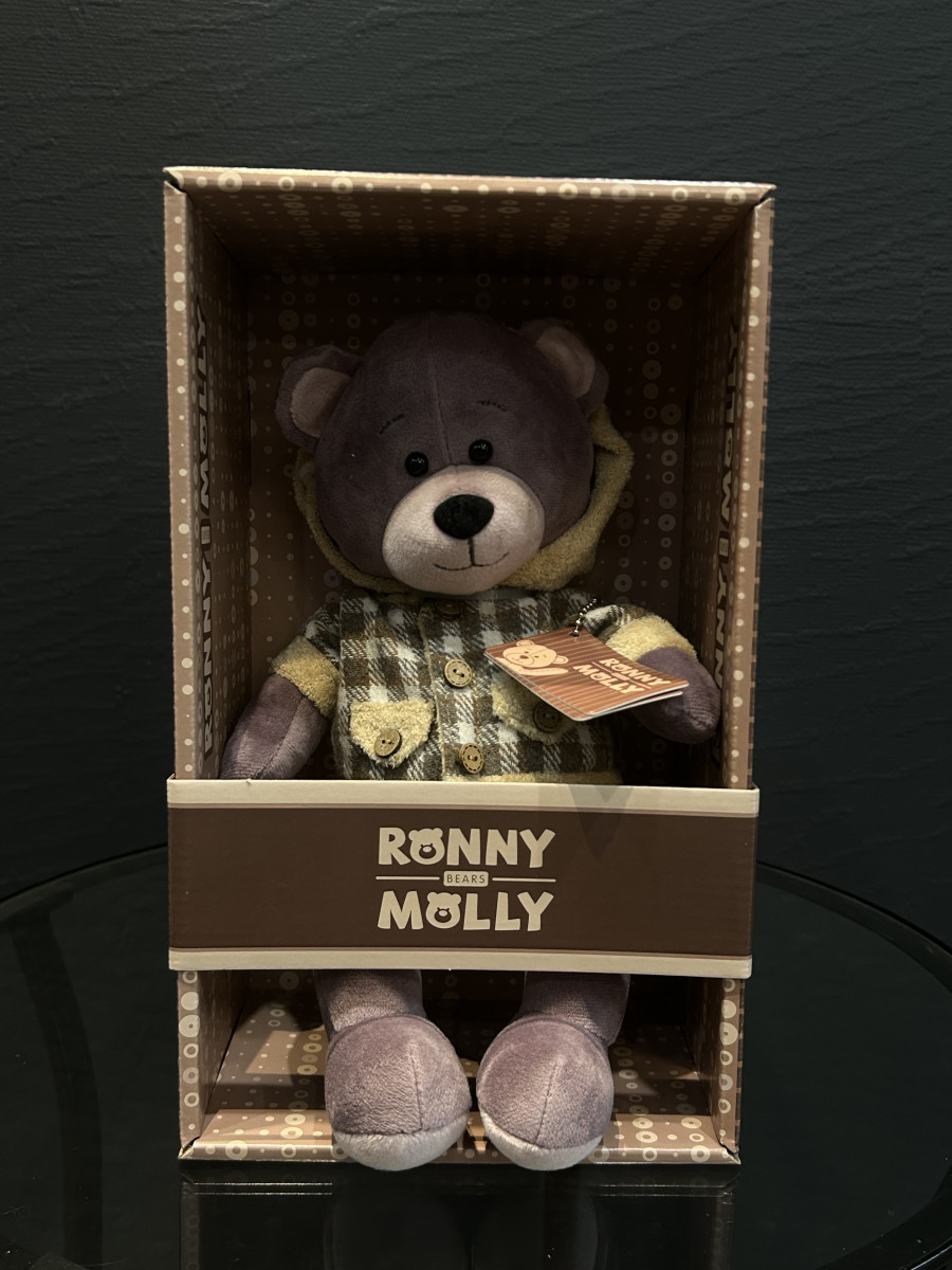 Мягкая Игрушка Ronny&Molly, Мишка Ронни в Клетчатой Толстовке, 21 см, в Коробке