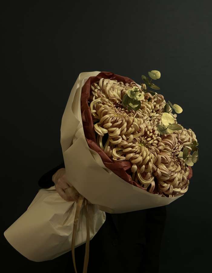 Букет из хризантем сорта Виенна(Viena) "Завивка"