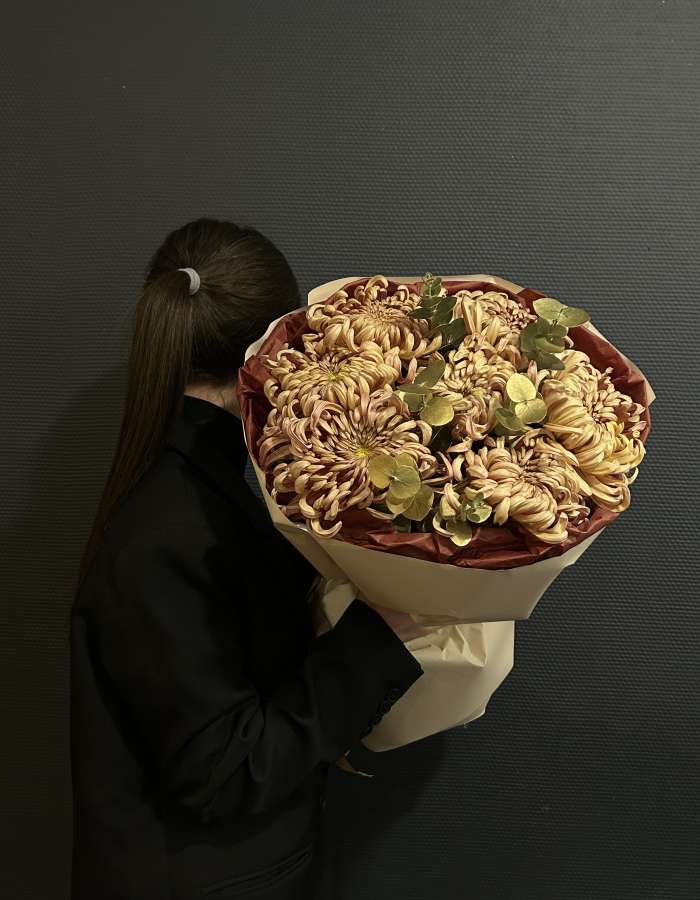 Букет из хризантем сорта Виенна(Viena) "Завивка"