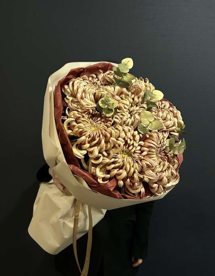 Букет из хризантем сорта Виенна(Viena) "Завивка"