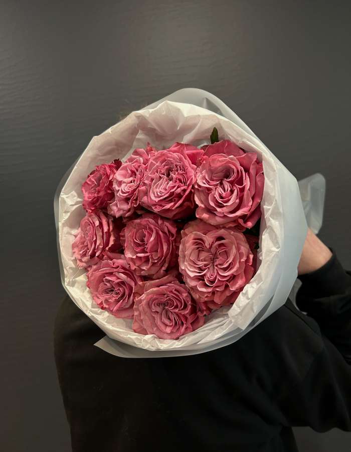 Букет из роз сорта  Кантри Блюз(Country Blues) "Розовый рай"