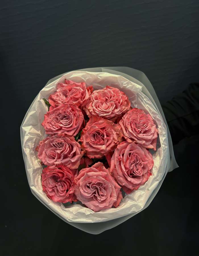 Букет из роз сорта  Кантри Блюз(Country Blues) "Розовый рай"