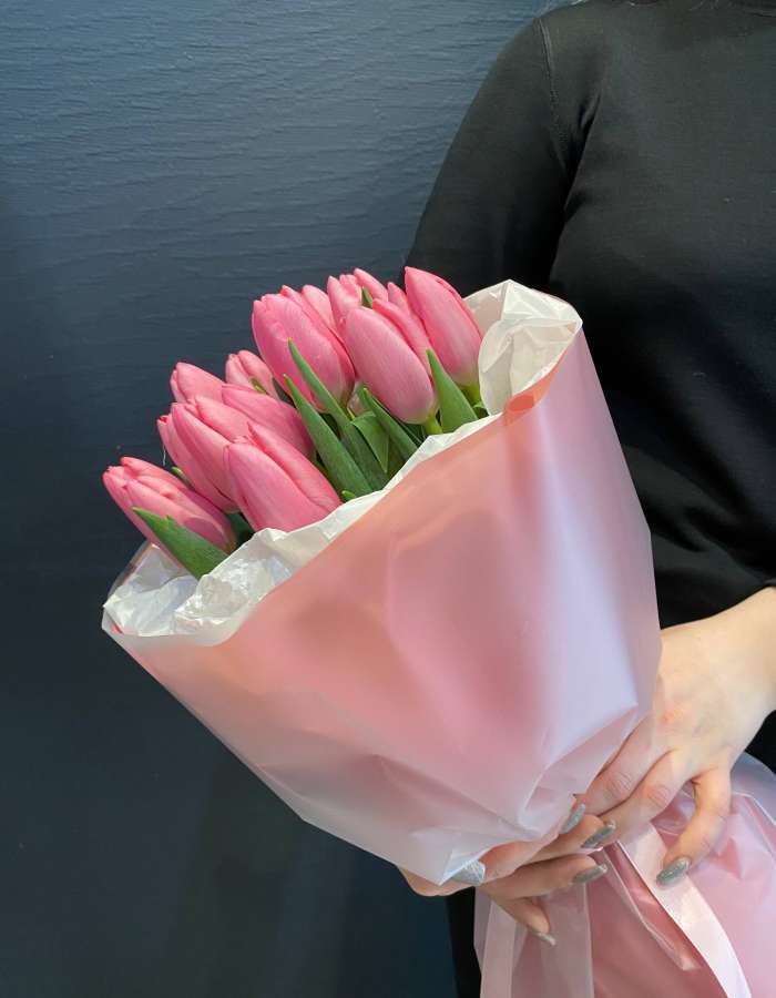 Букет из тюльпанов сорта Трессор "Нежное искушение"