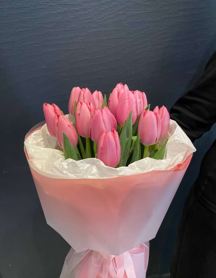 Букет из тюльпанов сорта Трессор "Нежное искушение"