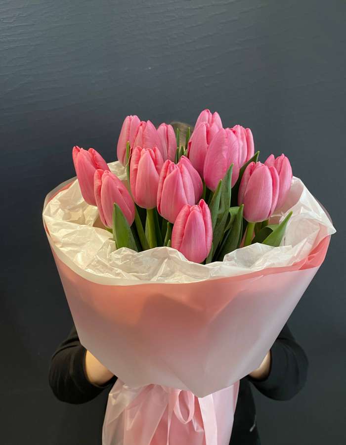 Букет из тюльпанов сорта Трессор "Нежное искушение"