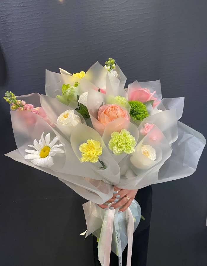 Букет в корейском стиле "Цветущий сад"