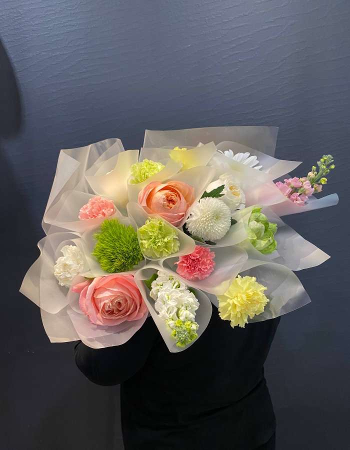 Букет в корейском стиле "Цветущий сад"