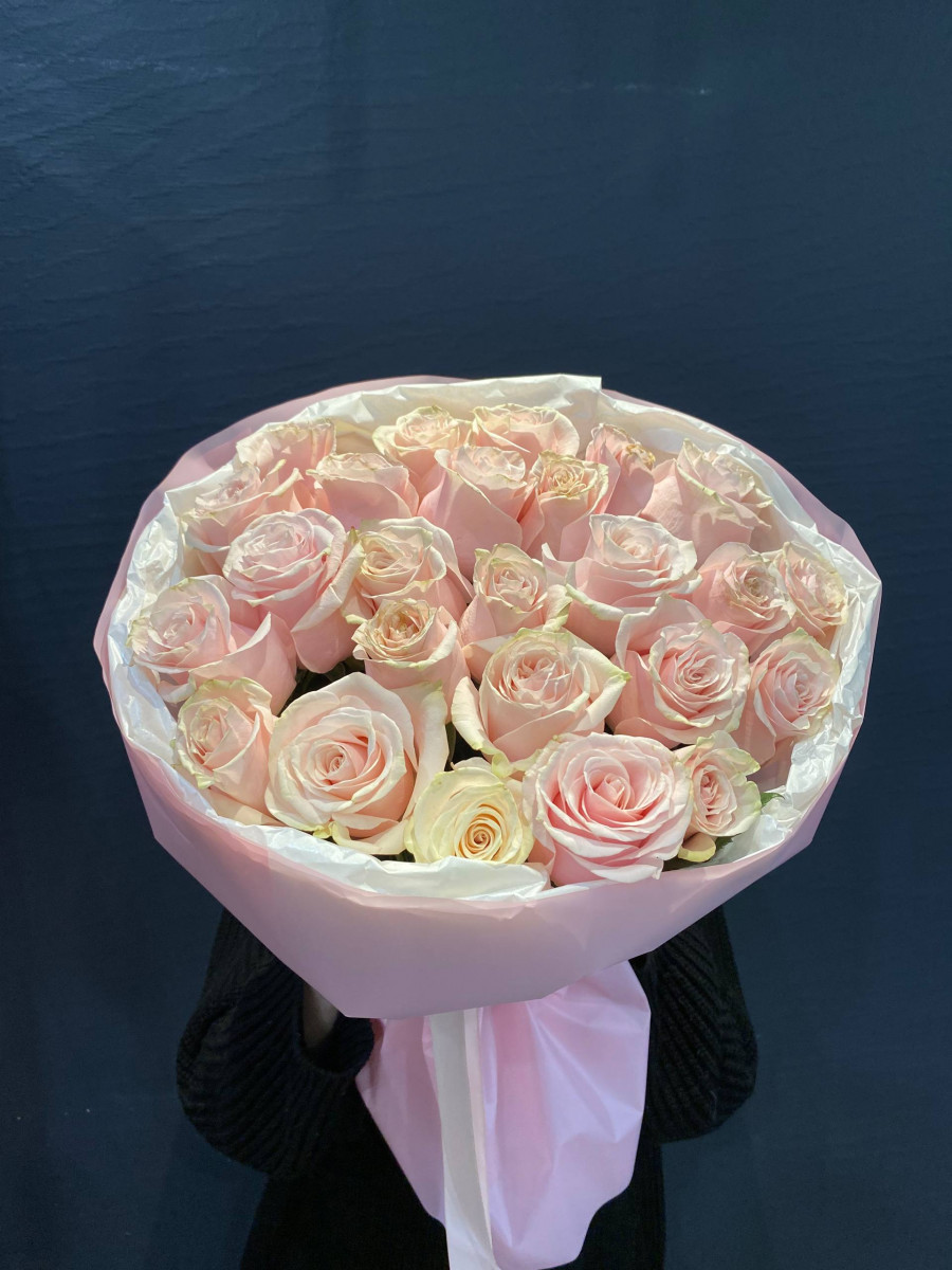 Букет из 25 эквадорских роз Pink Mondial «Сладкие мечты» (Акция)